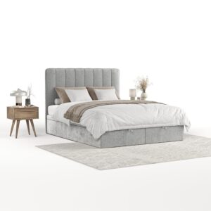 wohnli-moebel-suche-800001127768 Wohnli Möbelsuche - POLSTERBETT Vienna mit Stauraum 160/200 cm Hellgrau im Lotta Stoff