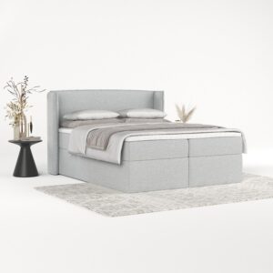 wohnli-moebel-suche-800001127774-1 BOXBETT Viva 200/200 cm Hellgrau im Riva Stoff Textil AltaBeds Möbel > Betten > Boxspringbetten Grau