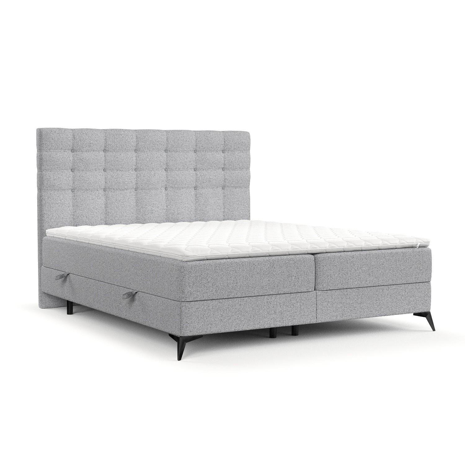 wohnli-moebel-suche-800001127831 Wohnli Möbelsuche - BOXBETT Niro 140/200 cm Hellgrau im Riva Stoff