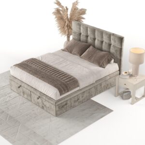 wohnli-moebel-suche-800001127841-1 POLSTERBETT Guam mit Stauraum 120/200 cm Beige im Lotta Stoff Textil AltaBeds Möbel > Betten > Polsterbetten Beige