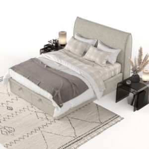 wohnli-moebel-suche-800001127842-1 POLSTERBETT Tuvalu mit Stauraum 180/200 cm Beige im Alta Stoff Textil AltaBeds Möbel > Betten > Polsterbetten Beige