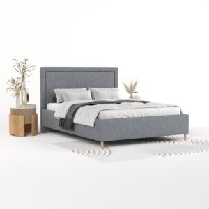 wohnli-moebel-suche-800001127885-1 POLSTERBETT Vega 180/200 cm Grau im Neve Stoff Textil AltaBeds Möbel > Betten > Polsterbetten Grau