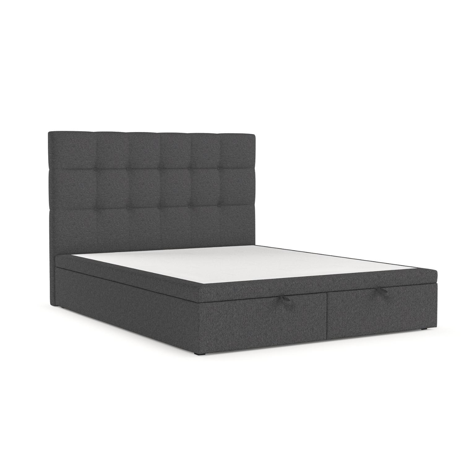 wohnli-moebel-suche-800001127893 Wohnli Möbelsuche - POLSTERBETT Guam mit Stauraum 200/200 cm Anthrazit im Megan Stoff