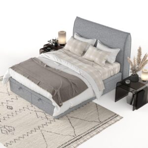 wohnli-moebel-suche-800001127906-1 POLSTERBETT Tuvalu mit Stauraum 180/200 cm Grau im Alta Stoff Textil AltaBeds Möbel > Betten > Polsterbetten Grau