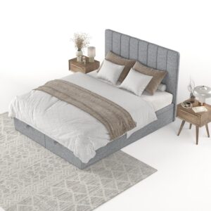 wohnli-moebel-suche-800001127917-1 POLSTERBETT Vienna mit Stauraum 140/200 cm Grau im Alta Stoff Textil AltaBeds Möbel > Betten > Polsterbetten Grau
