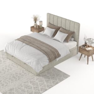 wohnli-moebel-suche-800001127953-1 POLSTERBETT Vienna mit Stauraum 120/200 cm Beige im Alta Stoff Textil AltaBeds Möbel > Betten > Polsterbetten Beige