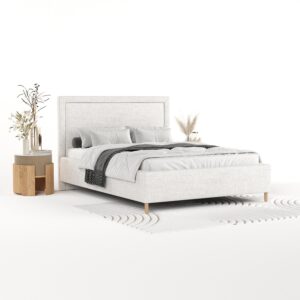 wohnli-moebel-suche-800001127974-1 POLSTERBETT Vega 180/200 cm Creme im Neve Stoff Textil AltaBeds Möbel > Betten > Polsterbetten Weiß