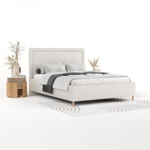 wohnli-moebel-suche-800001128000-1 POLSTERBETT Vega 160/200 cm Hellbeige im Riva Stoff Textil AltaBeds Möbel > Betten > Polsterbetten Beige