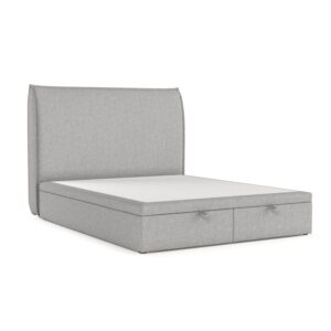 Wohnli Möbelsuche - POLSTERBETT Tuvalu mit Stauraum 200/200 cm Grau im Megan Stoff