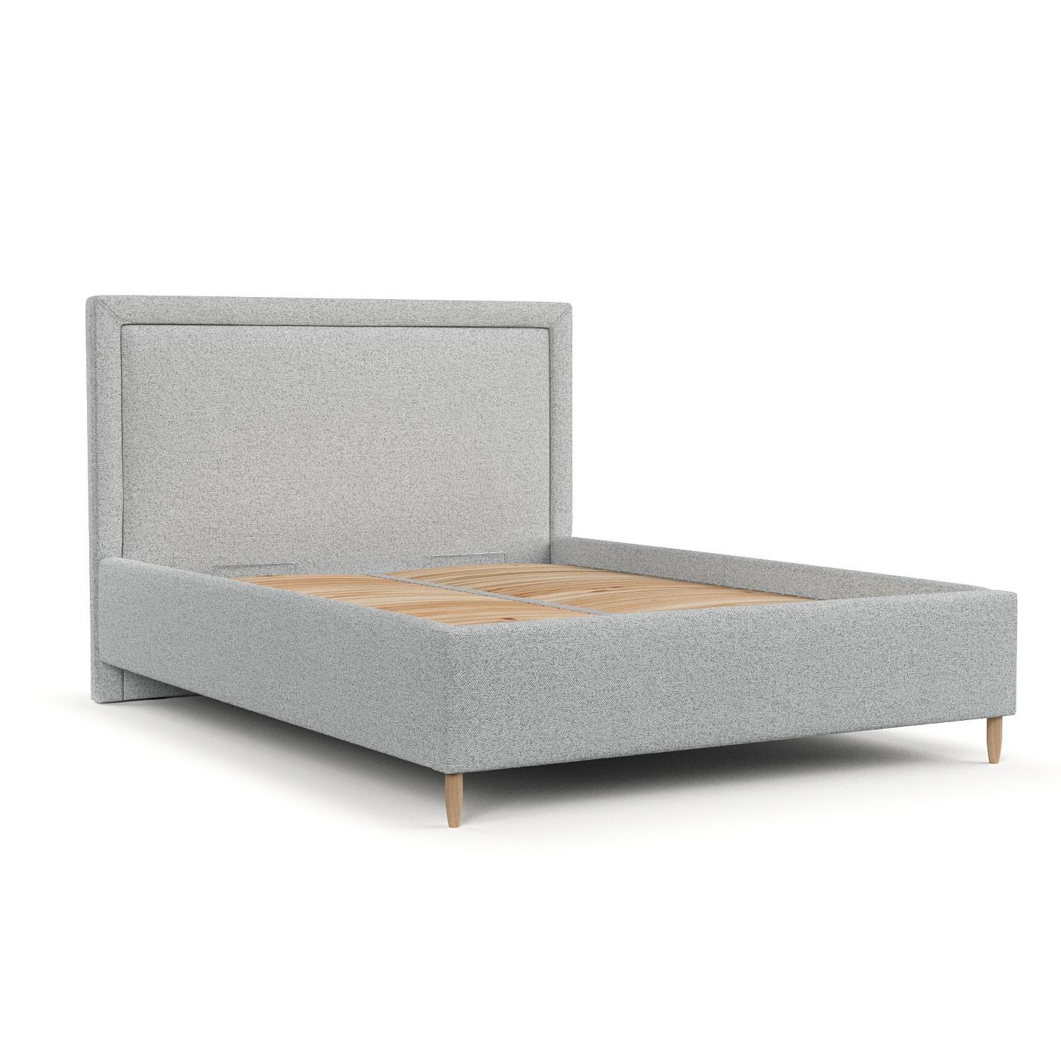 Wohnli Möbelsuche - POLSTERBETT Vega 160/200 cm Hellgrau im Riva Stoff