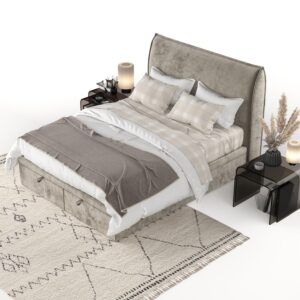 wohnli-moebel-suche-800001128014-1 POLSTERBETT Tuvalu mit Stauraum 160/200 cm Beige im Lotta Stoff Textil AltaBeds Möbel > Betten > Polsterbetten Beige