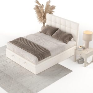 wohnli-moebel-suche-800001128021-1 POLSTERBETT Guam mit Stauraum 200/200 cm Creme im Alta Stoff Textil AltaBeds Möbel > Betten > Polsterbetten Weiß