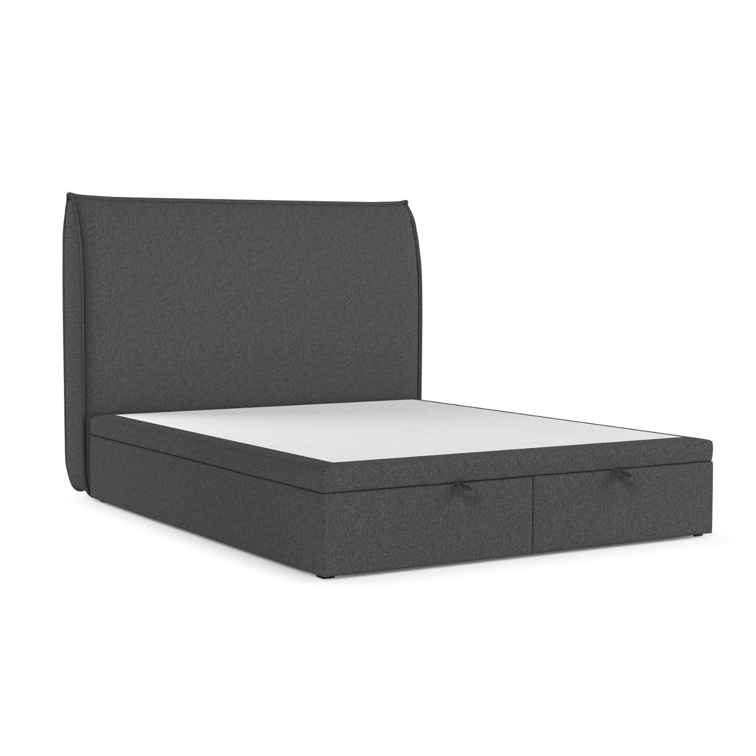 wohnli-moebel-suche-800001128044 Wohnli Möbelsuche - POLSTERBETT Tuvalu mit Stauraum 180/200 cm Anthrazit im Megan Stoff