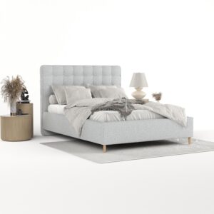 wohnli-moebel-suche-800001128054-1 POLSTERBETT Paloma 140/200 cm Hellgrau im Riva Stoff Textil AltaBeds Möbel > Betten > Polsterbetten Grau