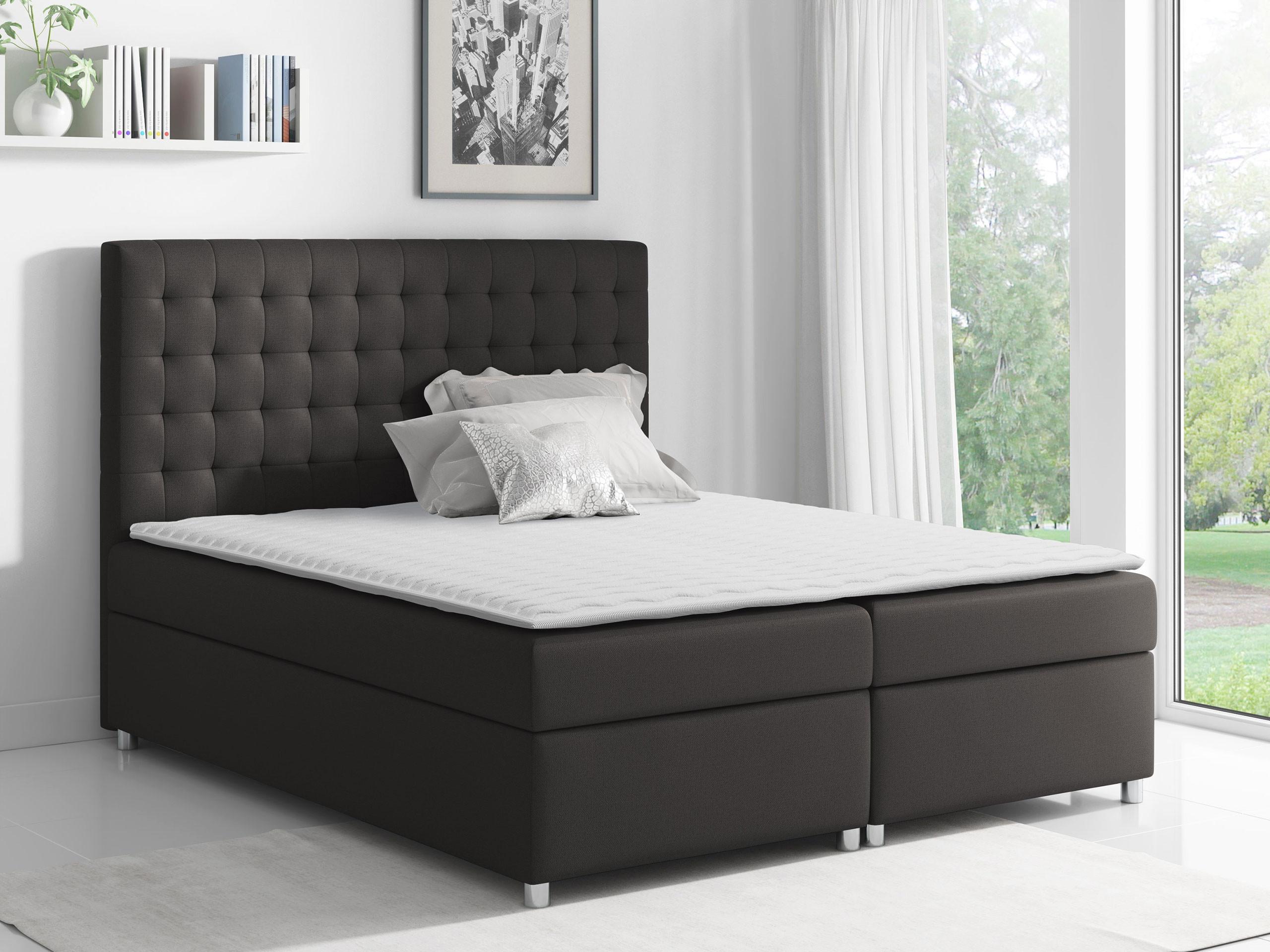 BOXBETT Asti - H3 Holz MIRJAN24 Möbel > Betten > Boxspringbetten Schwarz