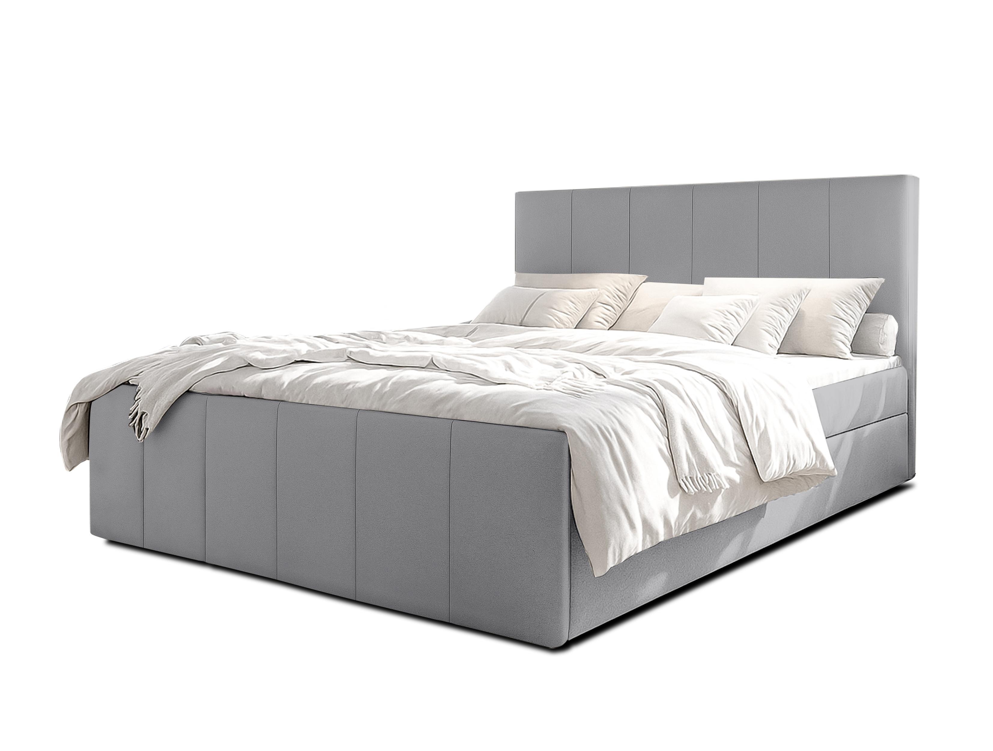 wohnli-moebel-suche-800001130153 Wohnli Möbelsuche - BOXBETT LEVENTE 140x200 cm mit Bettkasten und Matratze - Grau + TOPPER