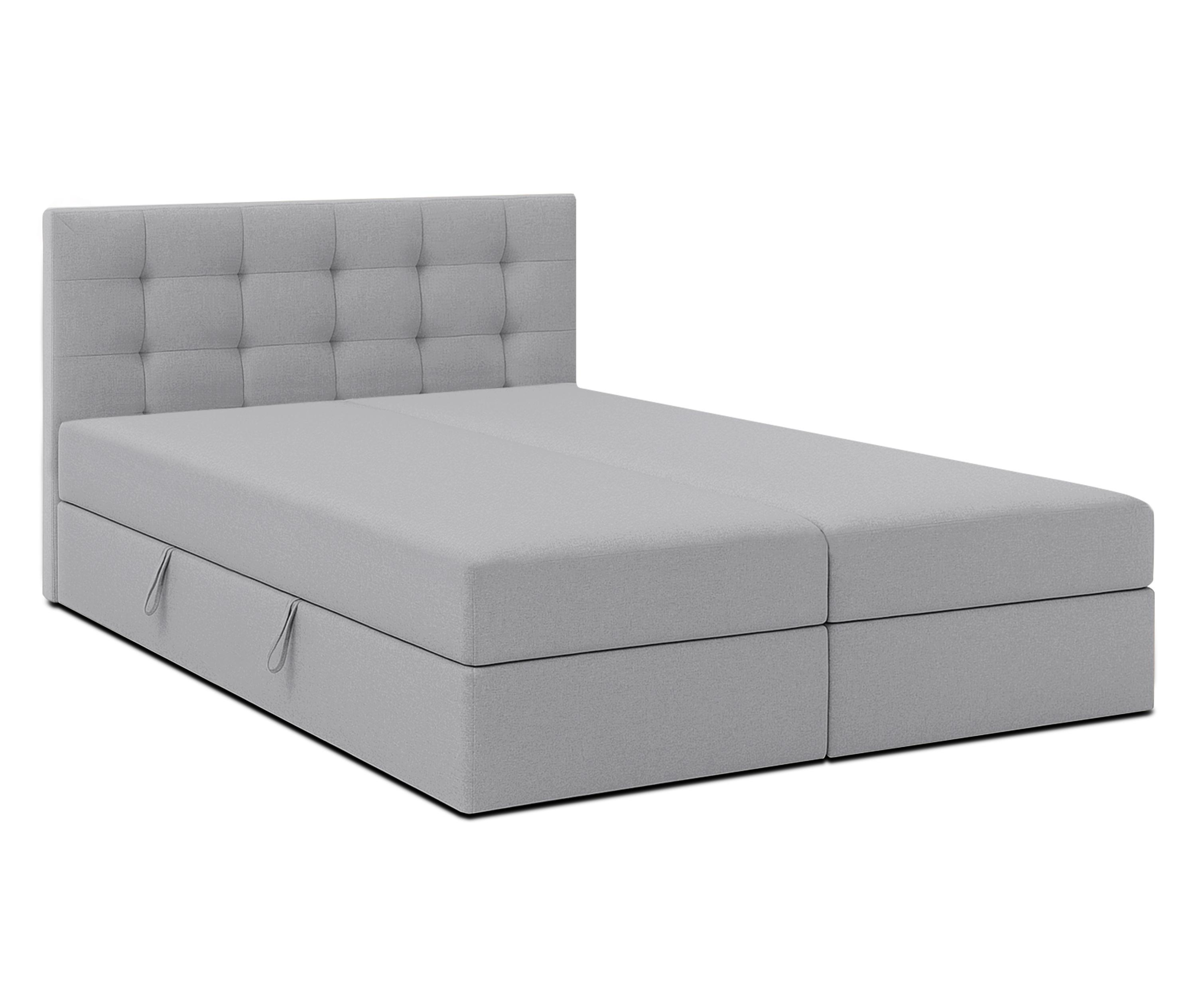 wohnli-moebel-suche-800001130182 Wohnli Möbelsuche - BOXBETT BELINAI 180x200 cm mit Bettkasten und Matratze - Grau + TOPPER