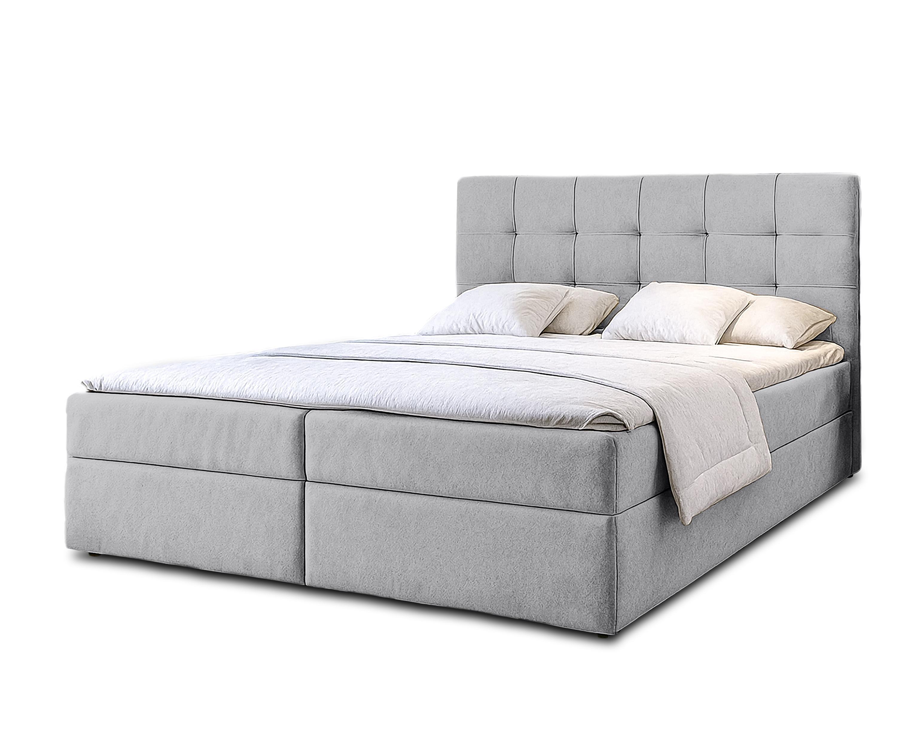 wohnli-moebel-suche-800001130263 Wohnli Möbelsuche - BOXBETT GECETENI 160x200 cm mit Bettkasten und Matratze - Grau + TOPPER