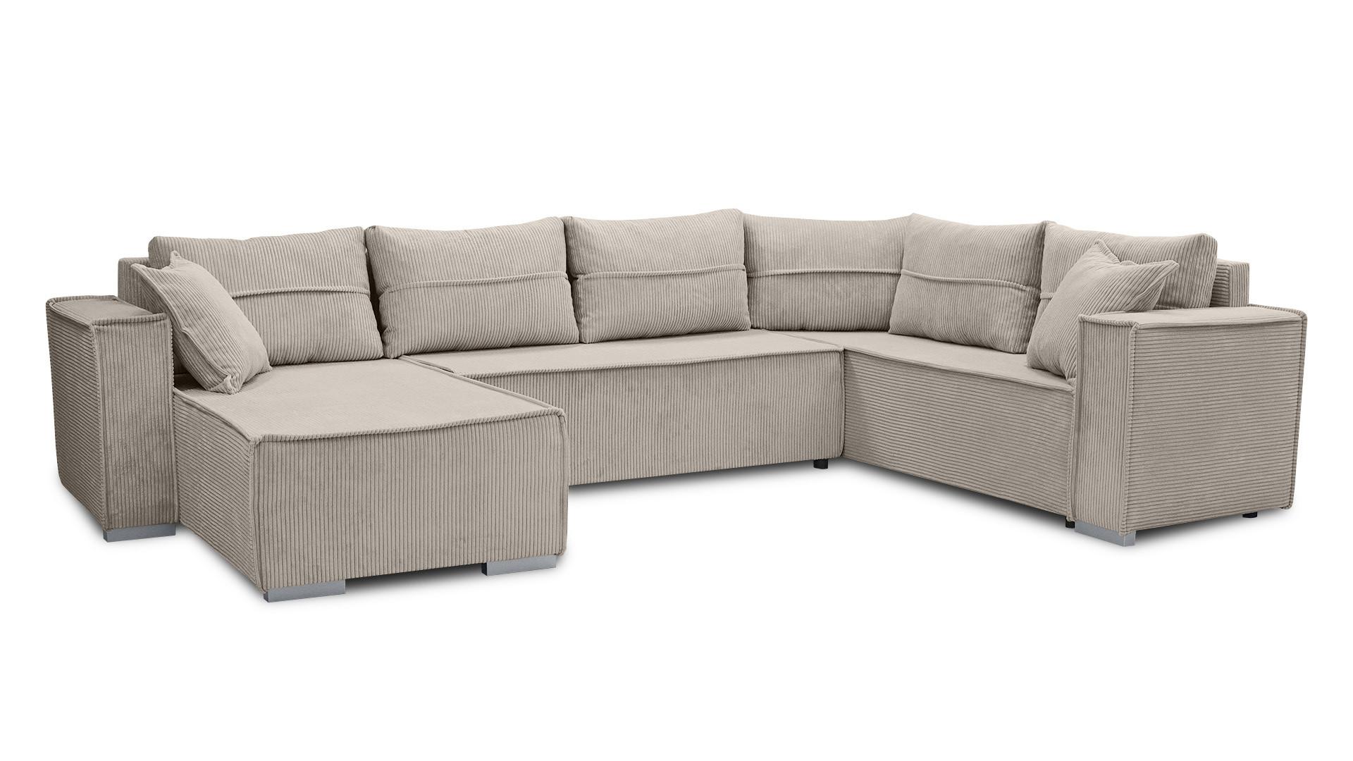 Wohnli Möbelsuche - WOHNLANDSCHAFT Lovere U Beige 314/217/90 cm – Womit Schlaffunktion und Bettkasten