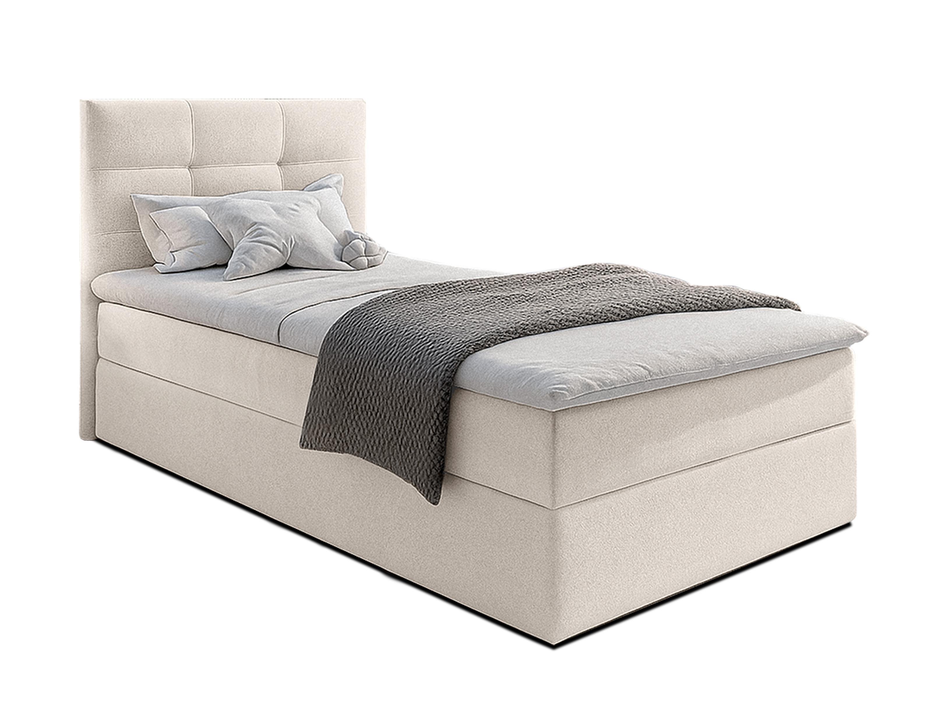 wohnli-moebel-suche-800001130297 Wohnli Möbelsuche - BOXBETT GECETENI 90x200 cm mit Bettkasten und Matratze - Beige + TOPPER