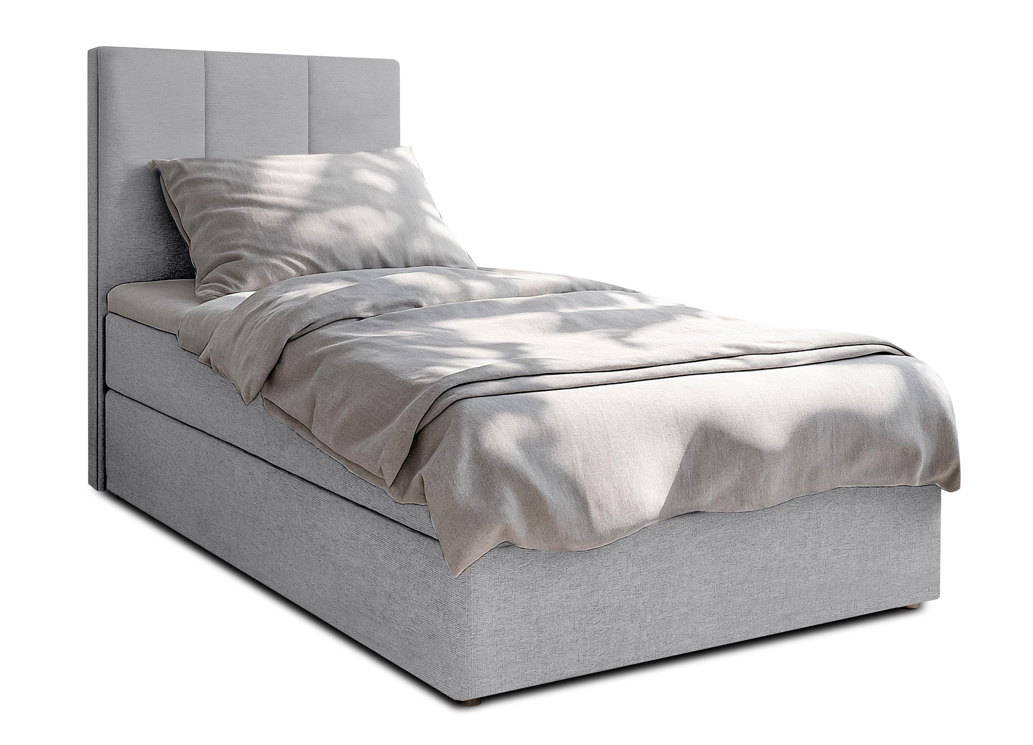 wohnli-moebel-suche-800001130325 Wohnli Möbelsuche - BOXBETT MEREA 100x200 cm mit Bettkasten und Matratze - Grau + TOPPER