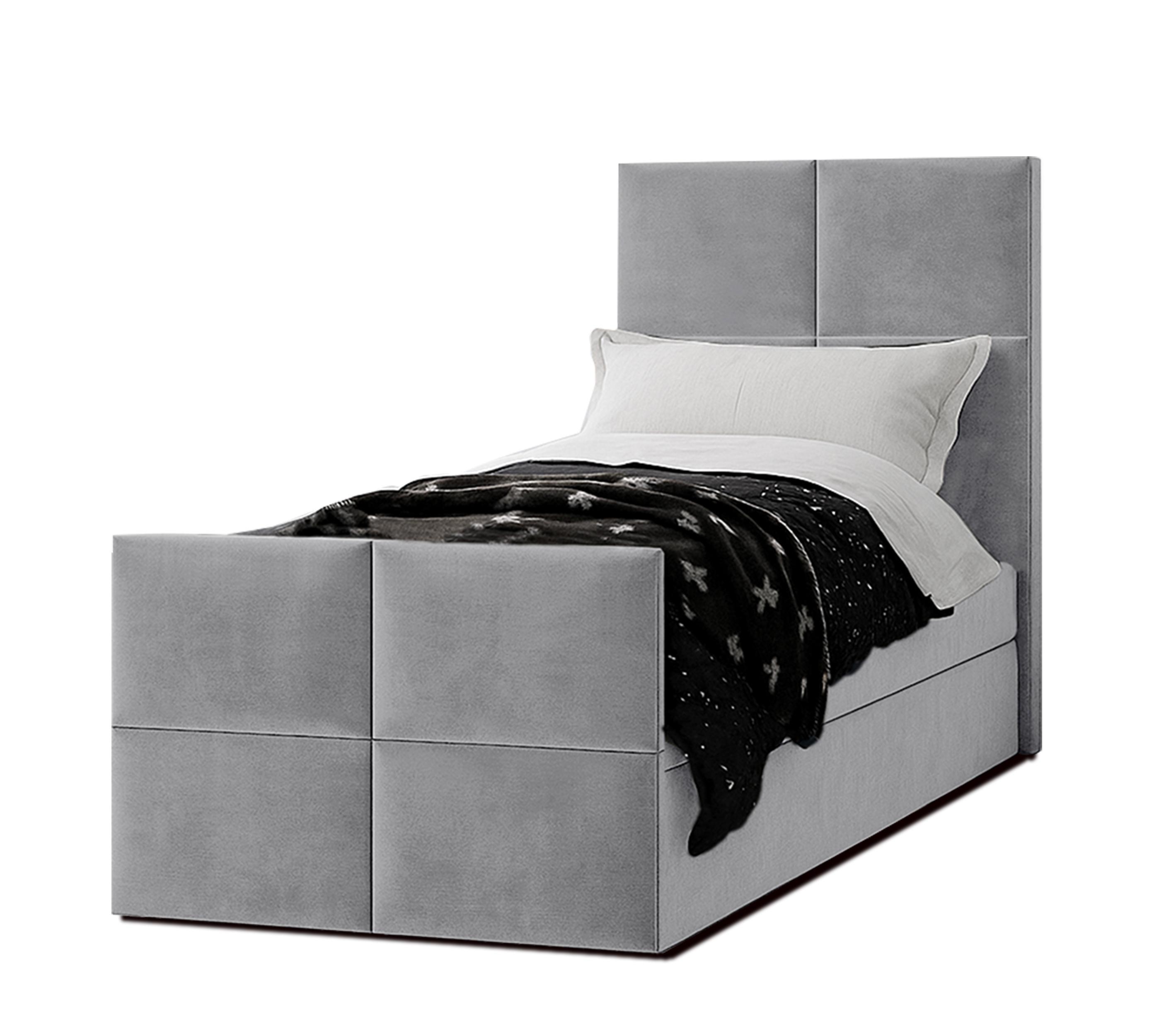 wohnli-moebel-suche-800001130337 Wohnli Möbelsuche - BOXBETT ALEYNA 80x200 cm mit Bettkasten und Matratze - Grau + TOPPER