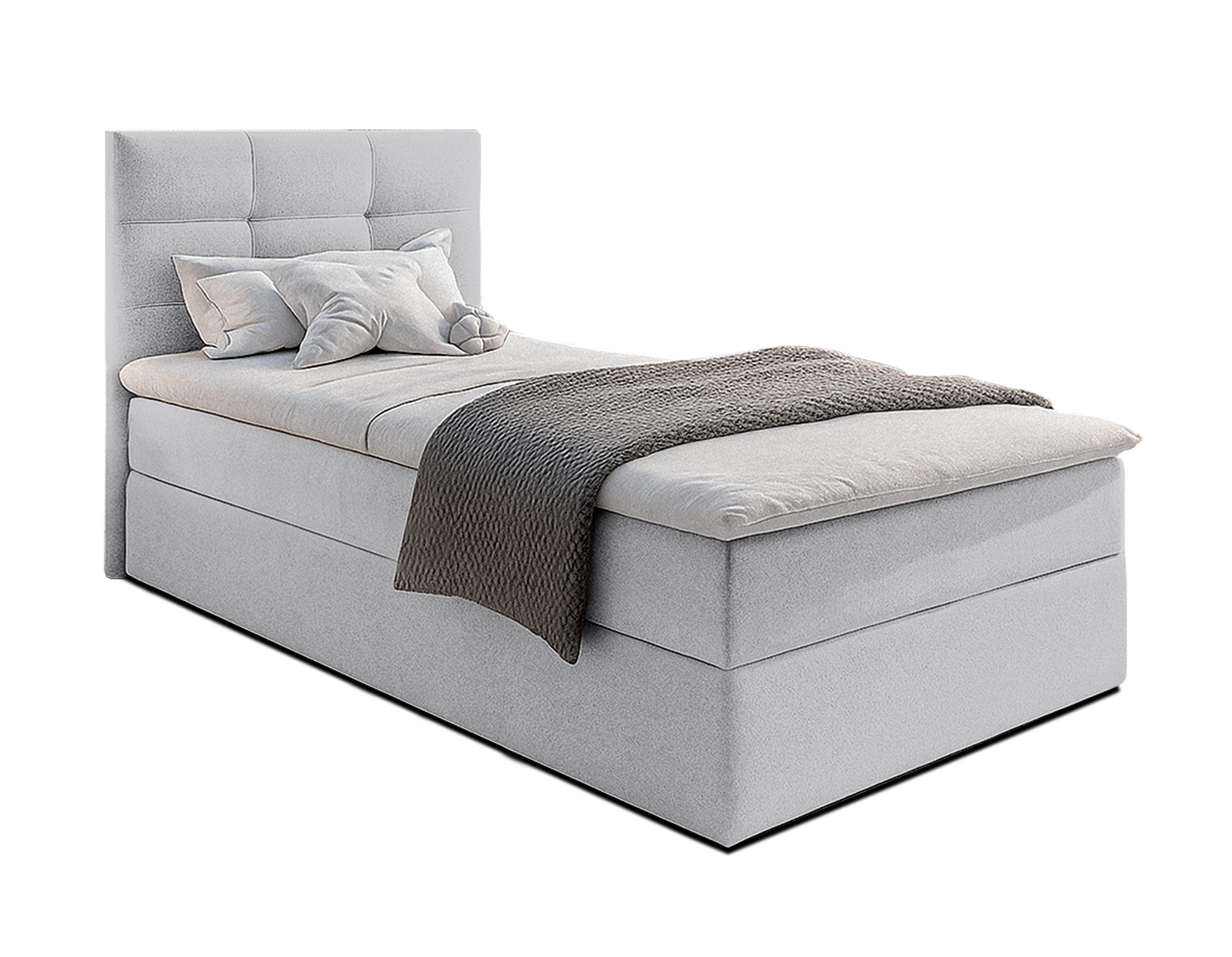 wohnli-moebel-suche-800001130346 Wohnli Möbelsuche - BOXBETT GECETENI 120x200 cm mit Bettkasten und Matratze - Grau + TOPPER