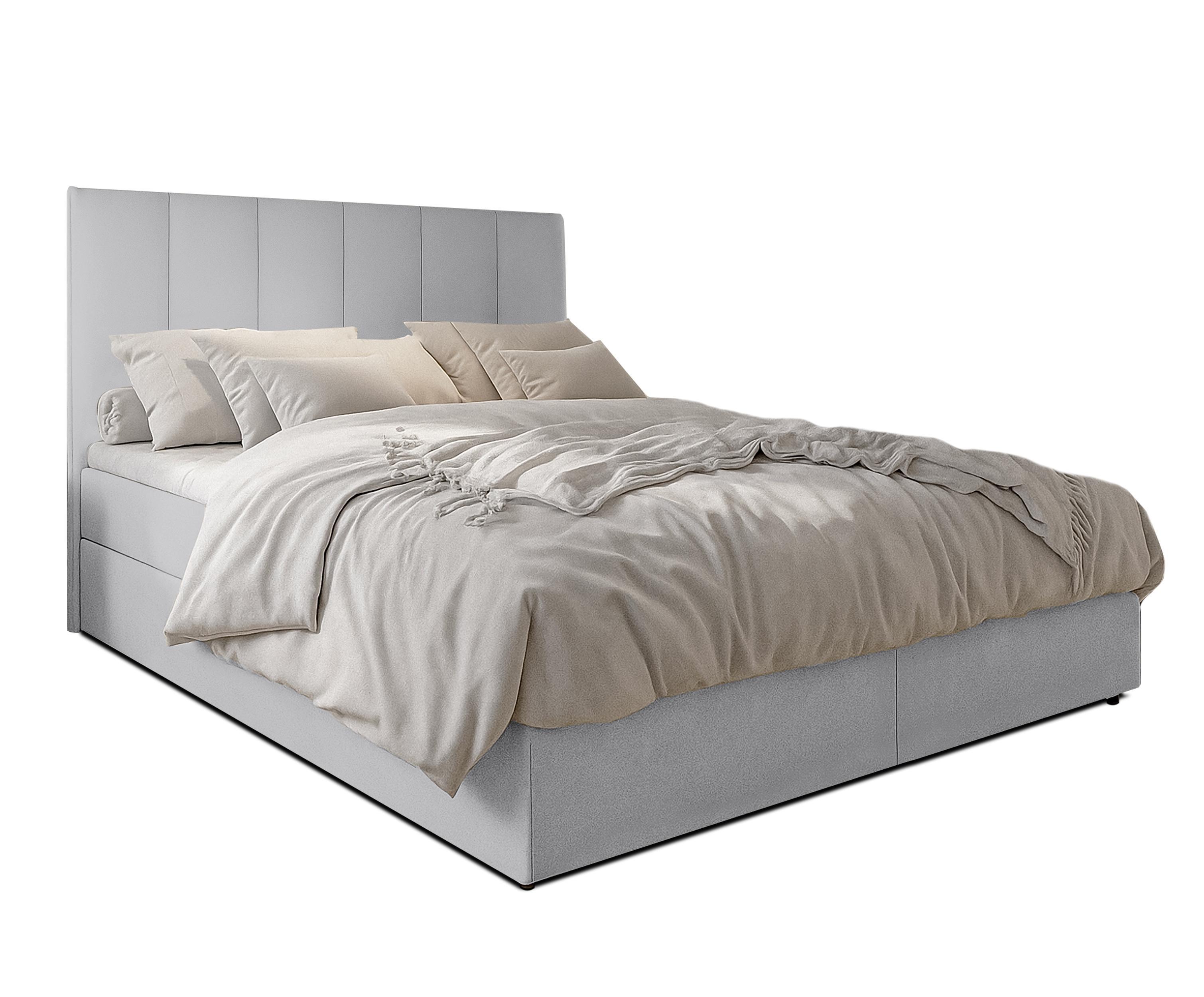 wohnli-moebel-suche-800001130352 Wohnli Möbelsuche - BOXBETT MEREA 180x200 cm mit Bettkasten und Matratze - Grau + TOPPER