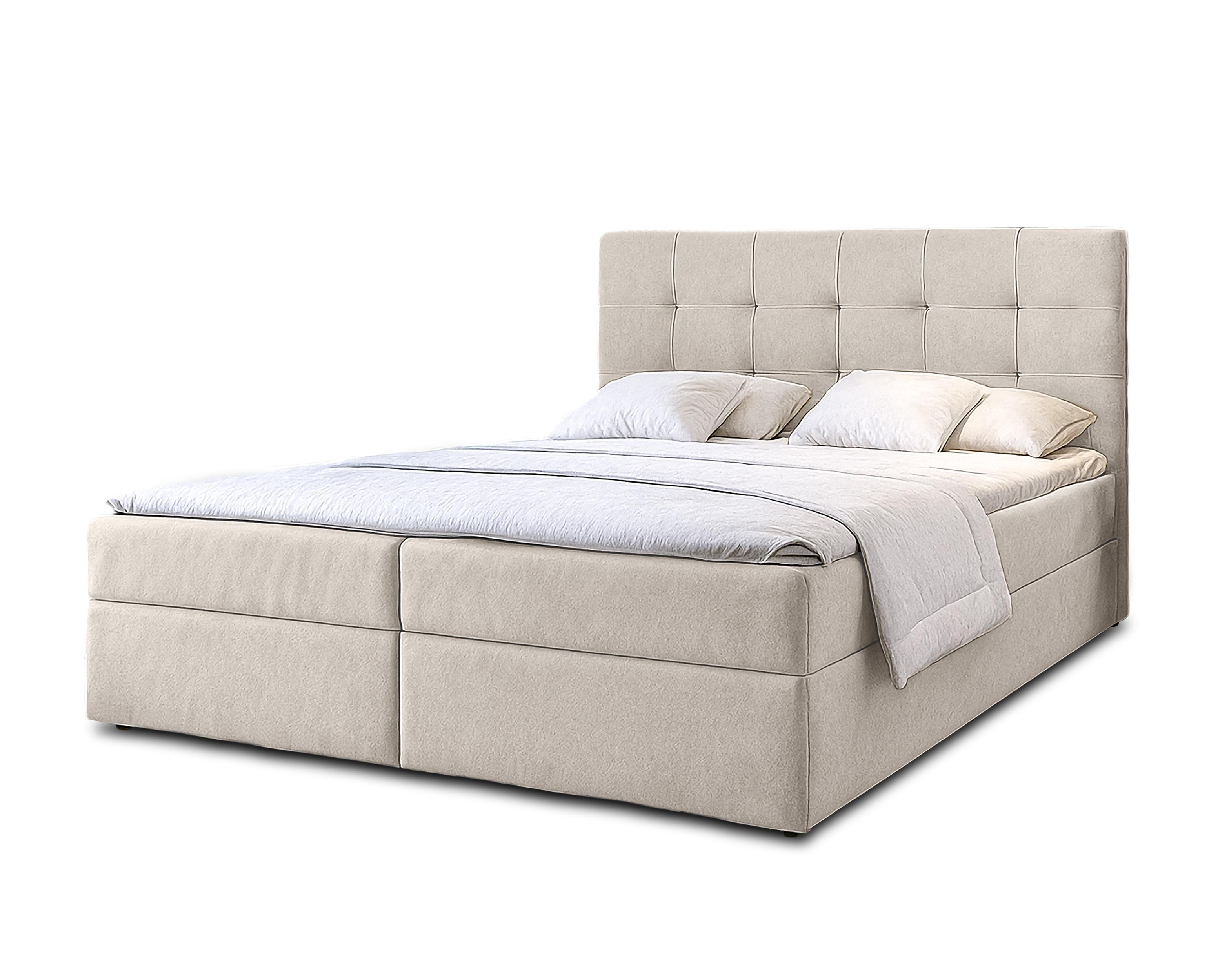 wohnli-moebel-suche-800001130358 Wohnli Möbelsuche - BOXBETT GECETENI 180x200 cm mit Bettkasten und Matratze - Beige + TOPPER