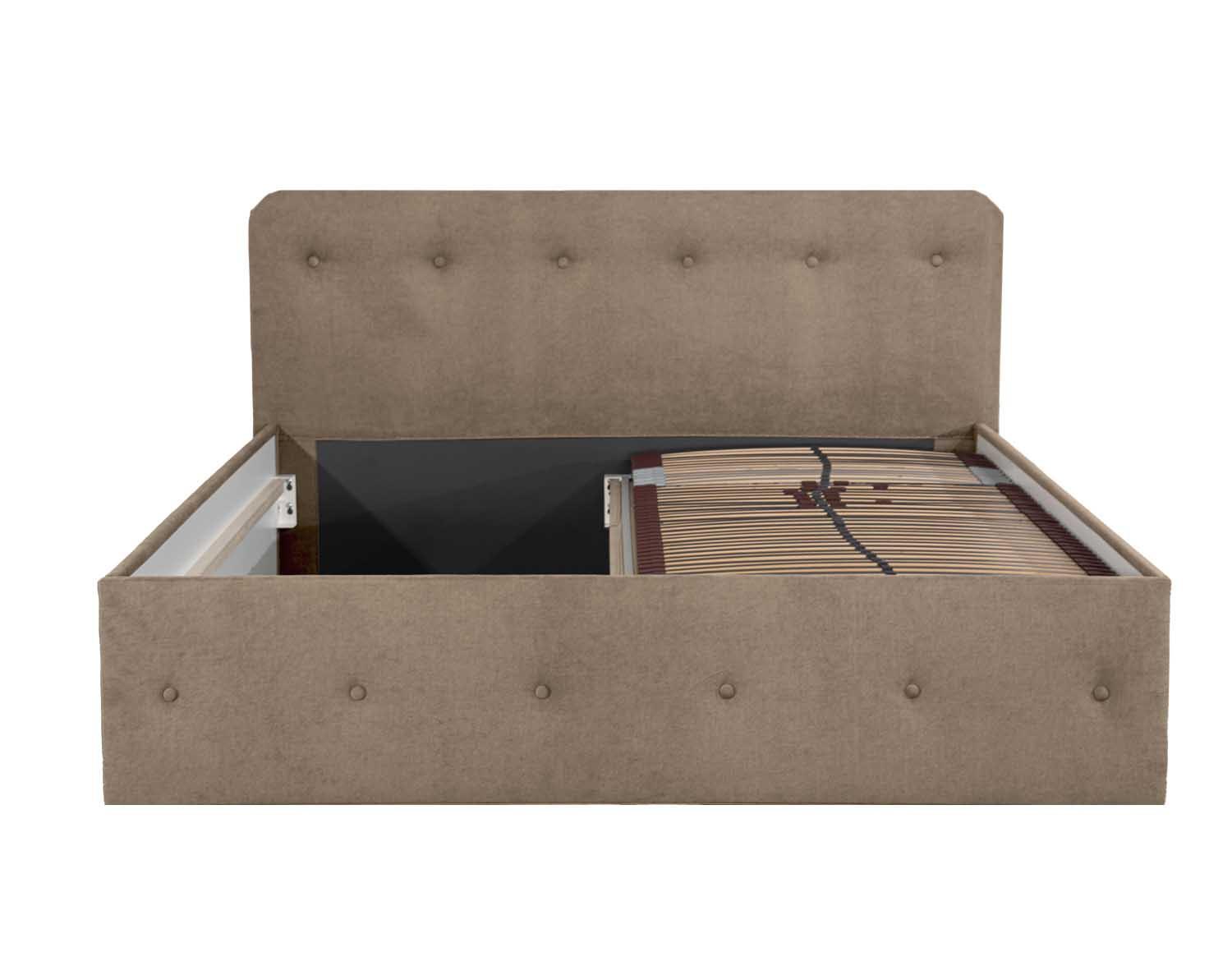 wohnli-moebel-suche-800001133093 Wohnli Möbelsuche - POLSTERBETT Luxi Beige 120 x 200 x 40 cm Stauraum ohne hydraulische Funktion Mit hochwertiger Matratze H3 (bis 120 kg) und Lattenrost