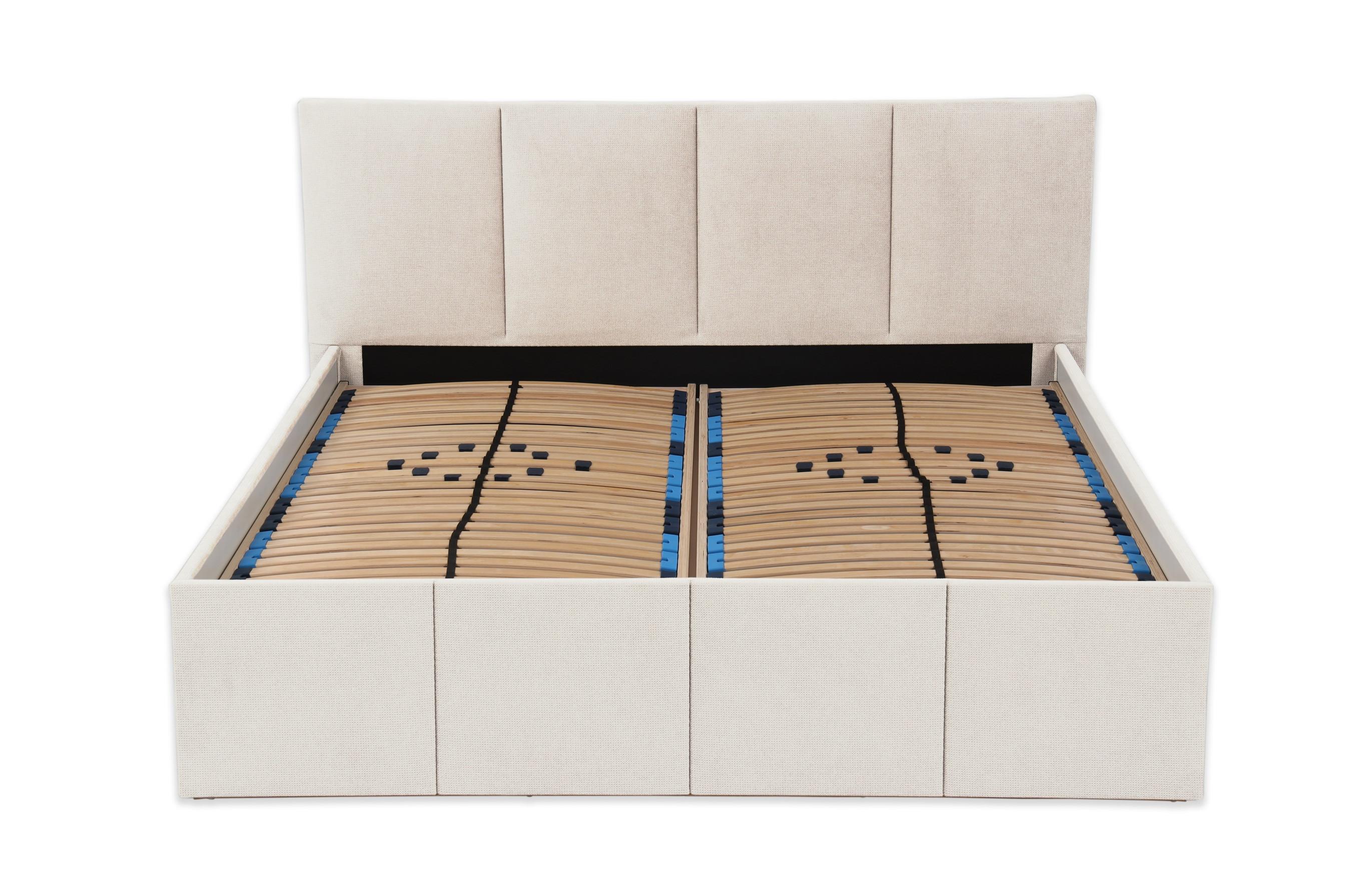 wohnli-moebel-suche-800001133261 Wohnli Möbelsuche - POLSTERBETT Dalas Beige 160 x 200 x 40 cm Stauraum Mit hochwertiger Matratze H2 (bis 100 kg) und Lattenrost
