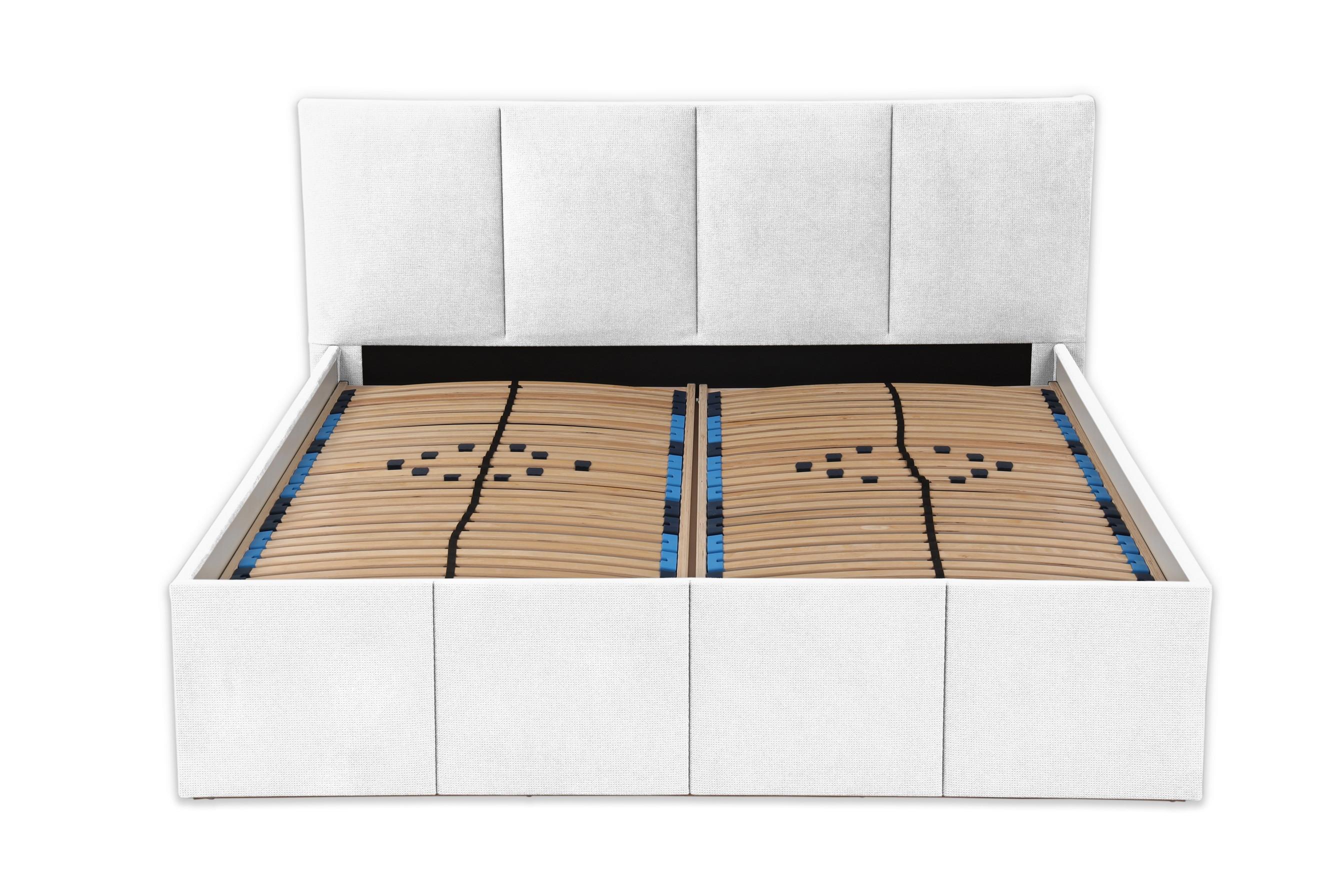 wohnli-moebel-suche-800001133274 Wohnli Möbelsuche - POLSTERBETT Dalas Weiß 160 x 200 x 40 cm Stauraum Mit hochwertiger Matratze H2 (bis 100 kg) und Lattenrost