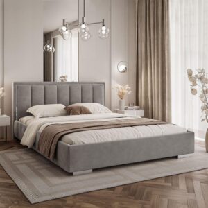 POLSTERBETT AURELIA SILVER mit Stauraum und Metallrahmen 160x200 Jasmine 90 Textil Lookway Möbel > Betten > Polsterbetten Grau