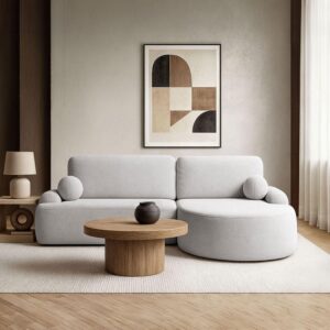 ECKSOFA CLEO mit Schlaffunktion Version Rechte QUELLE 83 Kunststoff Lookway Möbel > Sofas & Couches > Wohnlandschaften > Ecksofas Grau