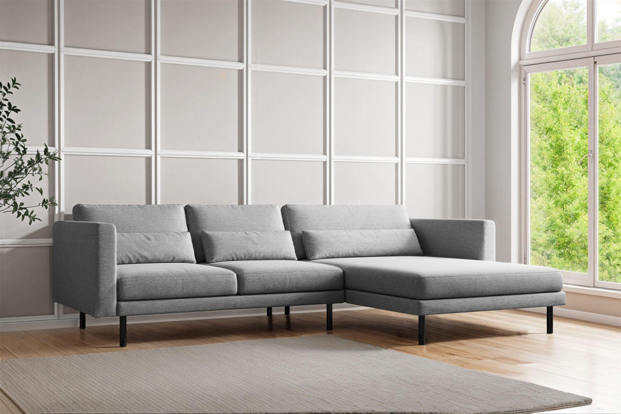 ECKSOFA Agada In Verita Textil Fun Möbel Möbel > Sofas & Couches > Wohnlandschaften > Ecksofas Grau
