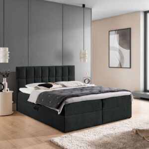 BOXBETT Dominga In überlänge Textil Fun Möbel Möbel > Betten > Boxspringbetten Schwarz