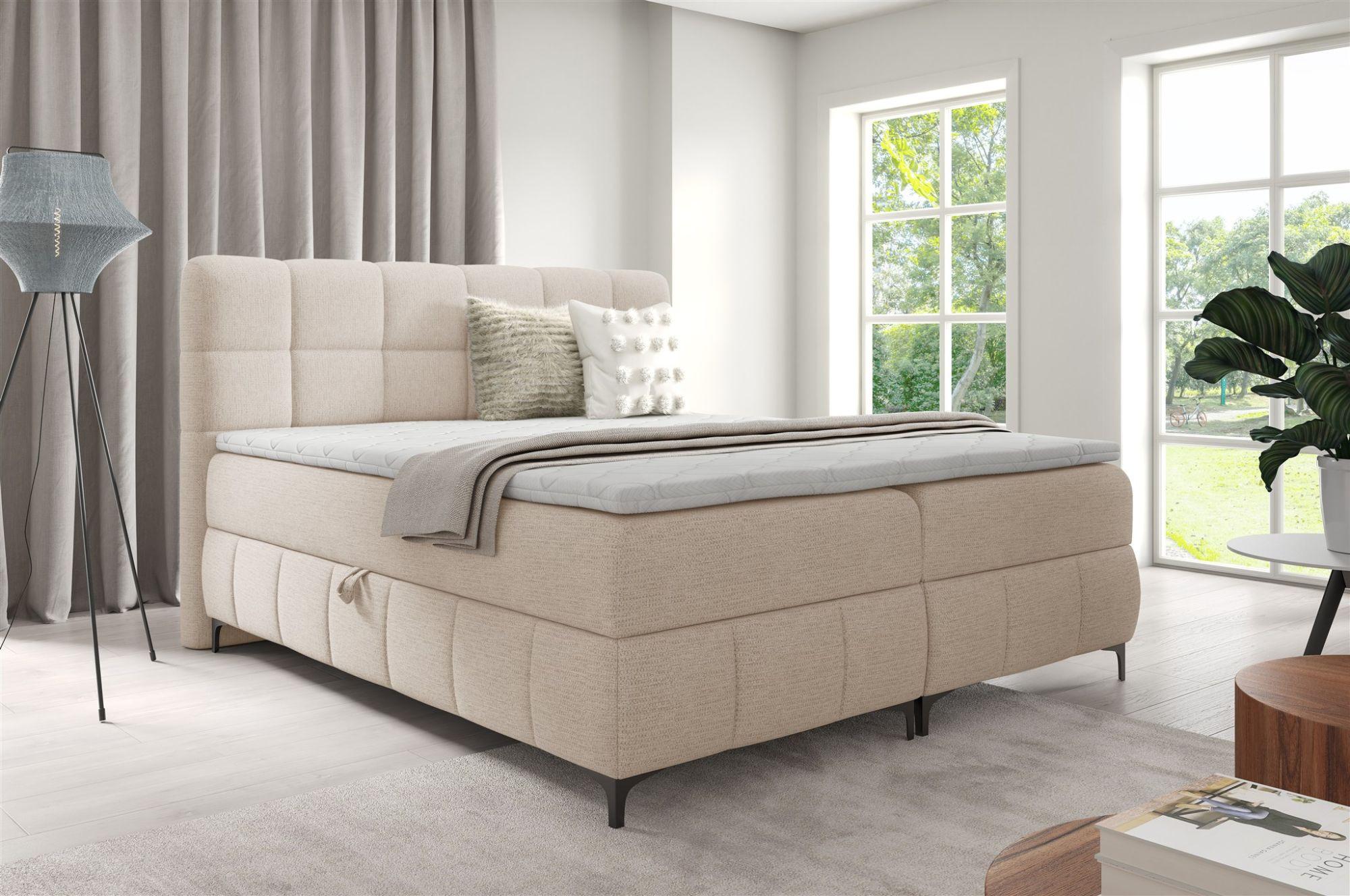 BOXBETT Sophie In Aragon Textil Fun Möbel Möbel > Betten > Boxspringbetten Weiß
