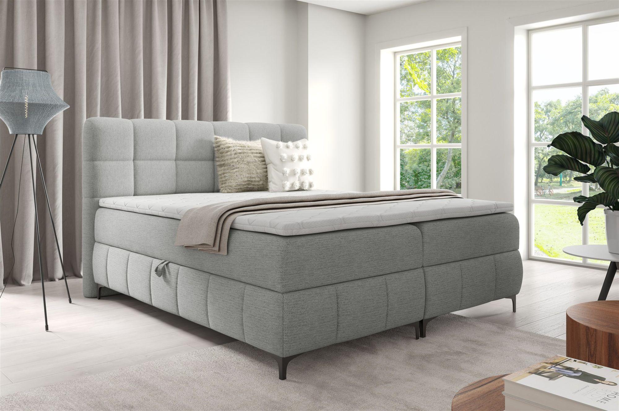 BOXBETT Sophie In Aragon Textil Fun Möbel Möbel > Betten > Boxspringbetten Grau
