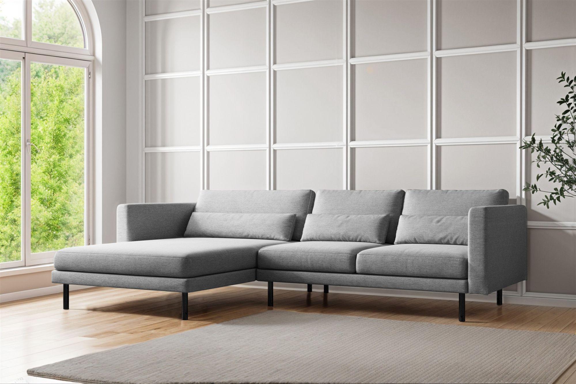 ECKSOFA Agada In Verita Textil Fun Möbel Möbel > Sofas & Couches > Wohnlandschaften > Ecksofas Grau