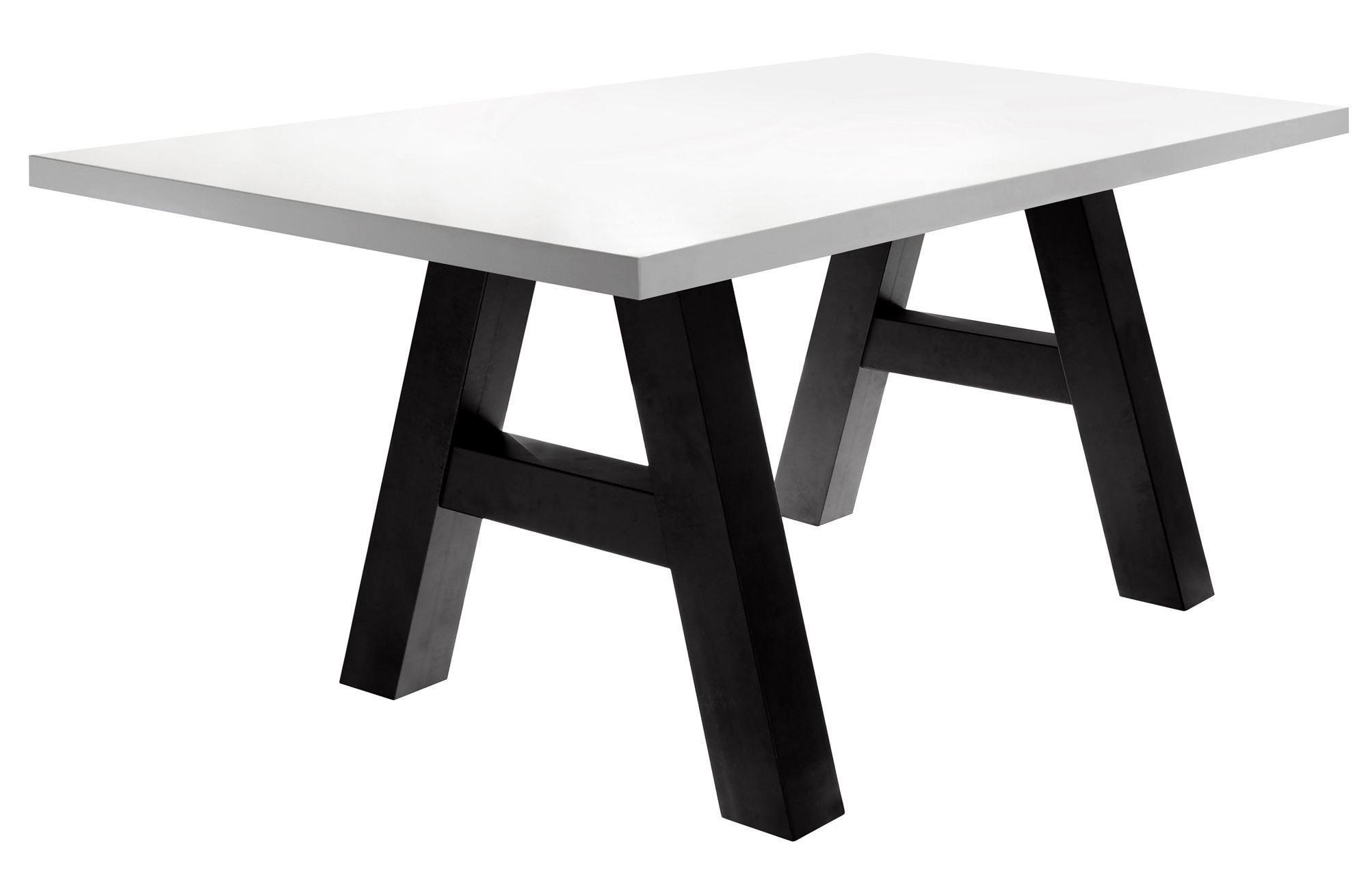 wohnli-moebel-suche-800001136218 Wohnli Möbelsuche - ESSZIMMERTISCH Elia 8 180x90x75 Holzwerkstoff Farbe Schwarzstahl/Weiß