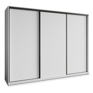 wohnli-moebel-suche-800001136260 Wohnli Möbelsuche - SCHWEBETÜRENSCHRANK NISSE 250/205/60 cm 3-türig mit Schubladen Weiß