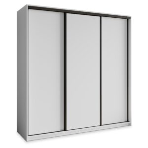 wohnli-moebel-suche-800001136305 Wohnli Möbelsuche - SCHWEBETÜRENSCHRANK NISSE 180/205/60 cm 3-türig mit Schubladen Weiß