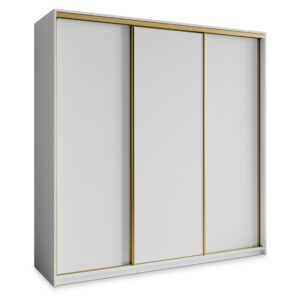 wohnli-moebel-suche-800001136354 Wohnli Möbelsuche - SCHWEBETÜRENSCHRANK NISSE 180/205/60 cm 3-türig mit Schubladen Weiß