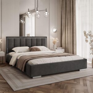 POLSTERBETT AURELIA SILVER mit Stauraum und Metallrahmen 120x200 Jasmine 96 Textil Lookway Möbel > Betten > Polsterbetten Grau