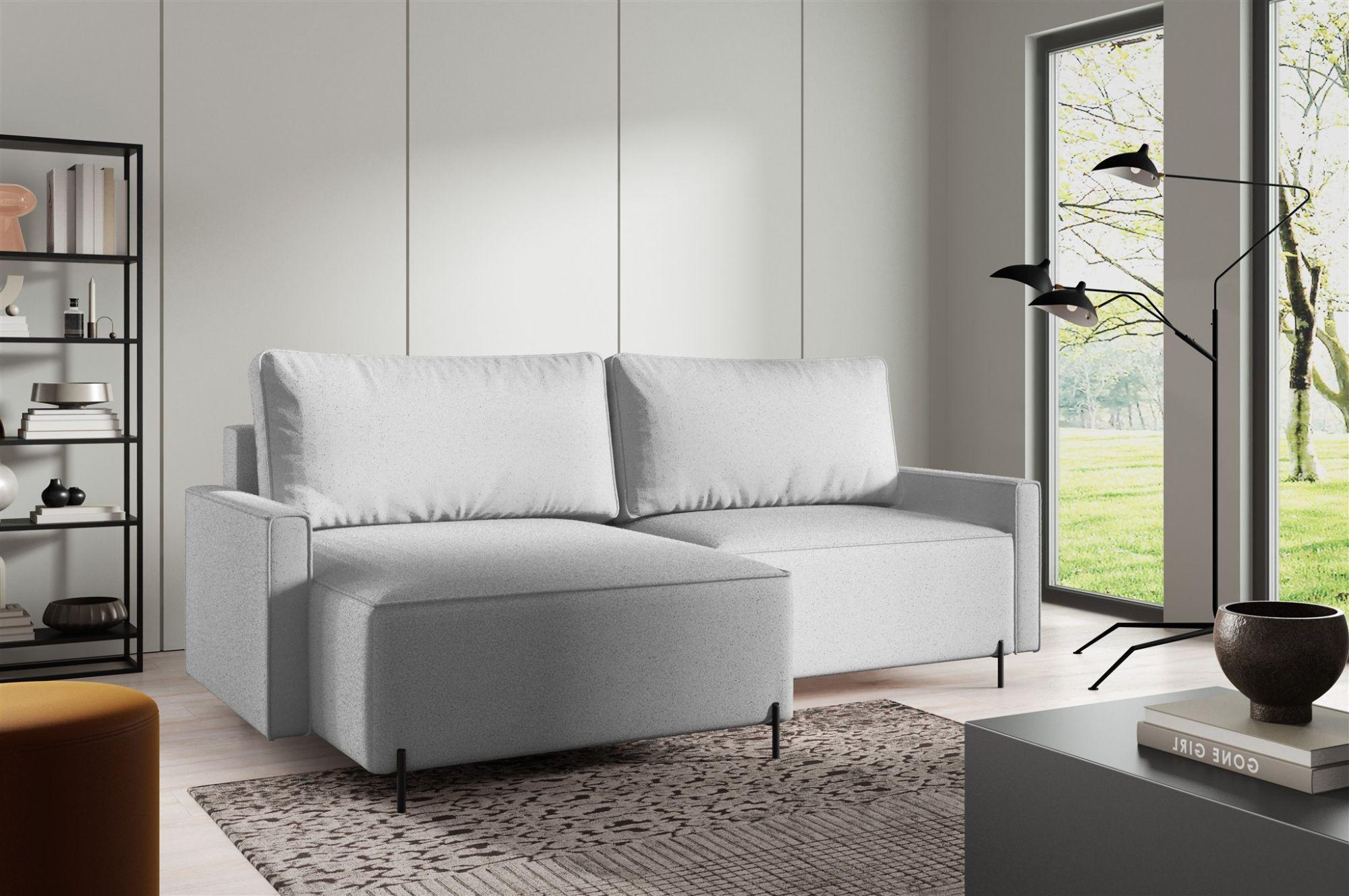 ECKSOFA Braga Mit Schlaffunktion Textil Fun Möbel Möbel > Sofas & Couches > Wohnlandschaften > Ecksofas Grau