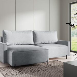 ECKSOFA Braga Mit Schlaffunktion Textil Fun Möbel Möbel > Sofas & Couches > Wohnlandschaften > Ecksofas Grau