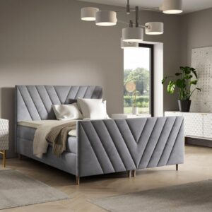 BOXBETT Carlito Textil Fun Möbel Möbel > Betten > Boxspringbetten Grau