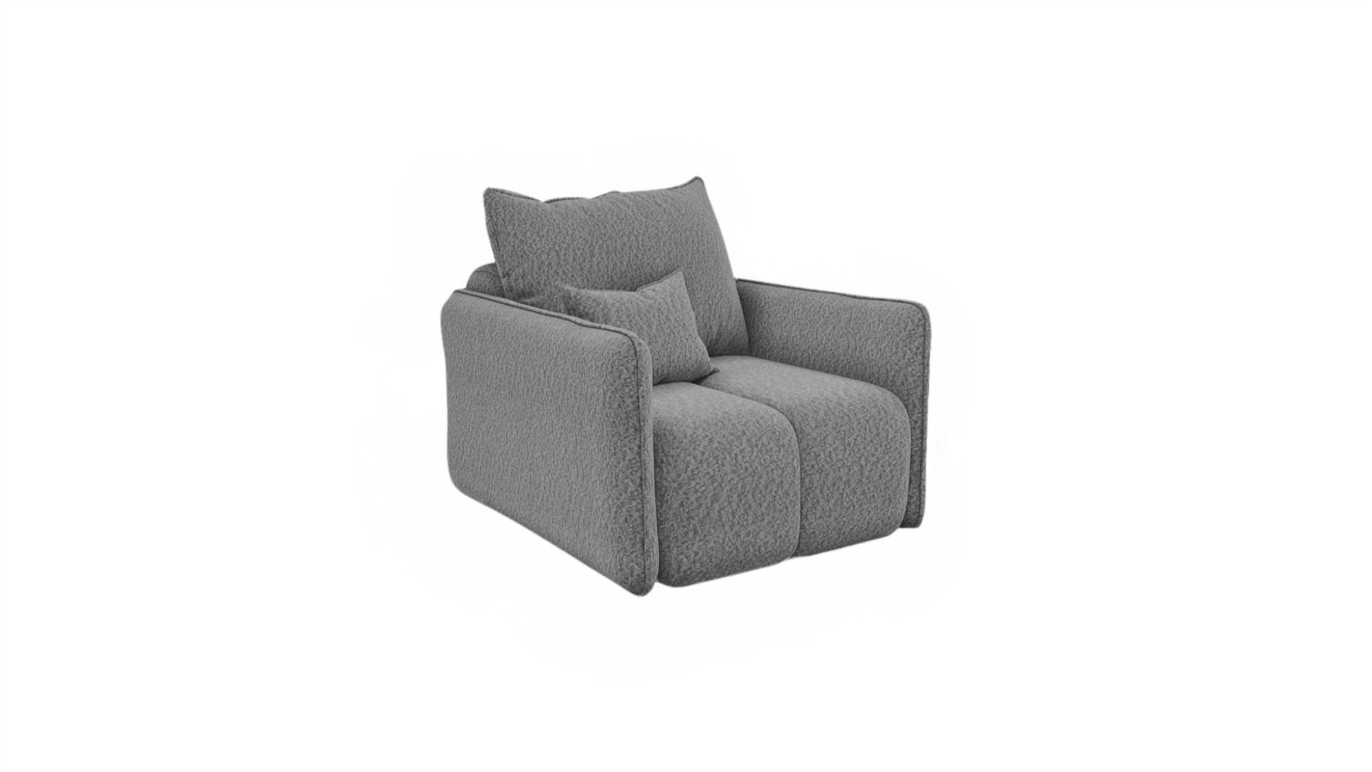 wohnli-moebel-suche-800001137489-1 SESSEL Morgano Textil Fun Möbel Möbel > Sessel > Polstersessel Grau