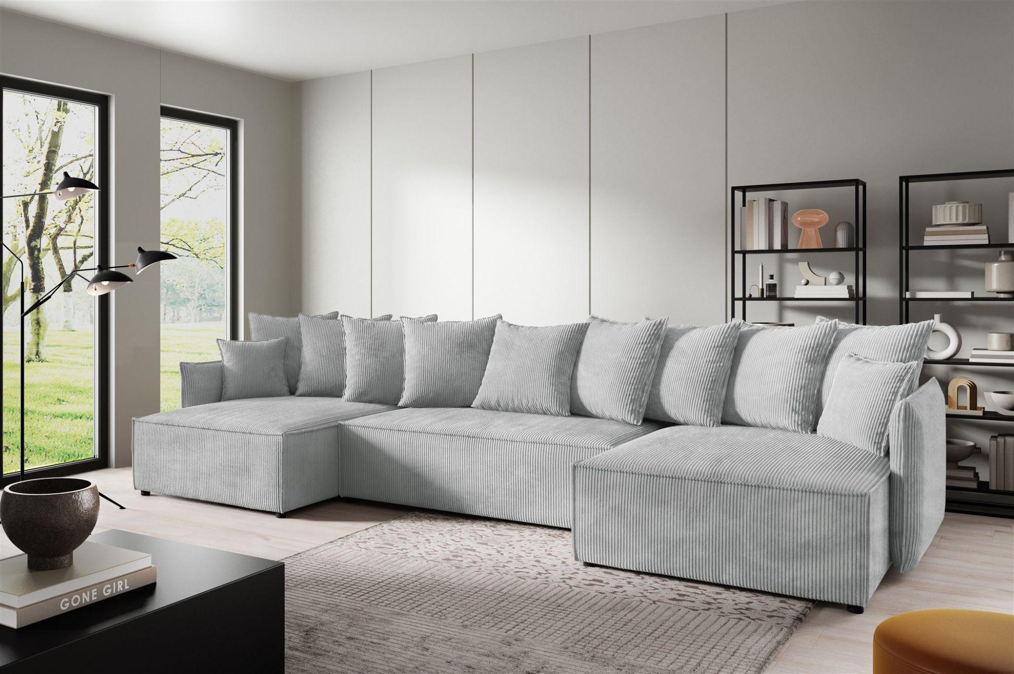 WOHNLANDSCHAFT Minea Textil Fun Möbel Möbel > Sofas & Couches > Wohnlandschaften > Wohnlandschaften U-Form Grau