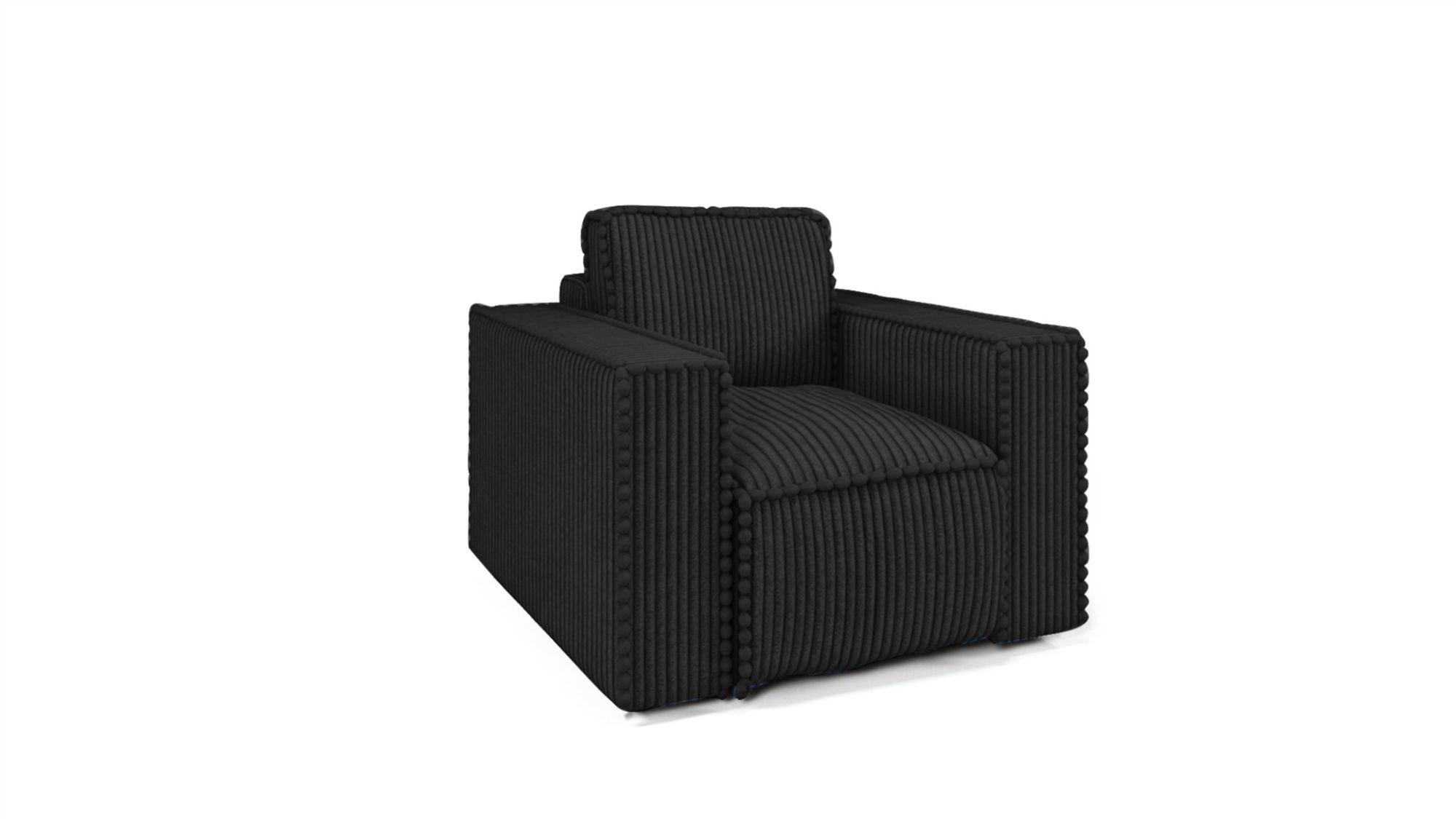 wohnli-moebel-suche-800001137684-1 SESSEL Vajana Textil Fun Möbel Möbel > Sessel > Polstersessel Schwarz
